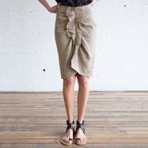 Isabel Marant Étoile "Jorja" Checked Linen Skirt